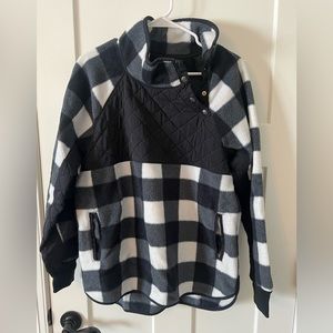 Abercrombie Asymmetrical Snap-Up Fleece L
